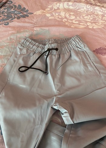 l Beden gri Renk Bağcıklı Bej Kadın Spor Pantolon