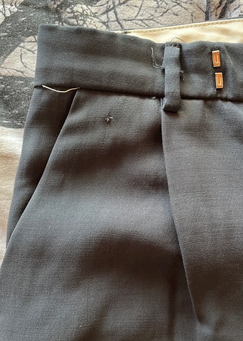 Pull and Bear antrasit bol paça Keten kadın Pantolon