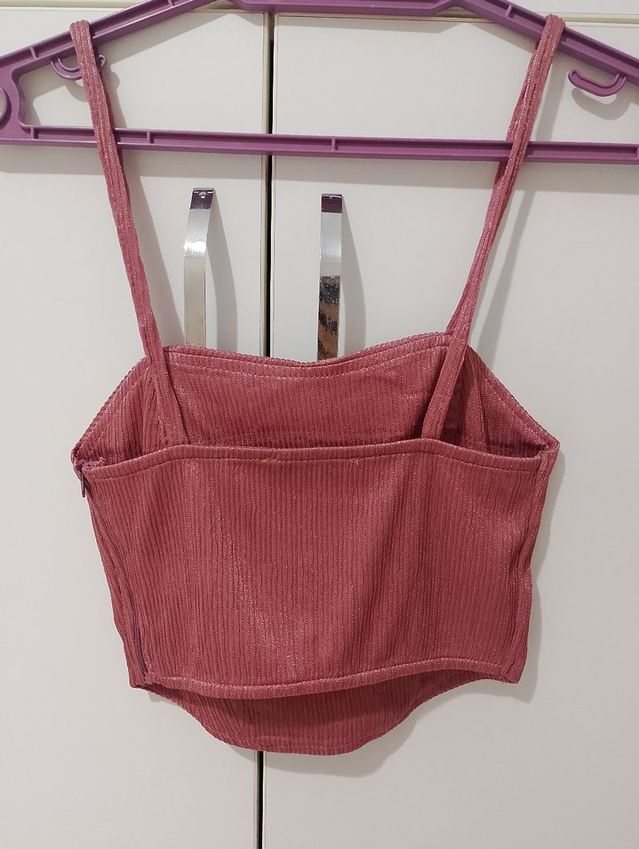 Pembe Kadın Crop - Görsel 2