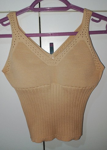 Bej Rahat Kadın Crop - Görsel 2