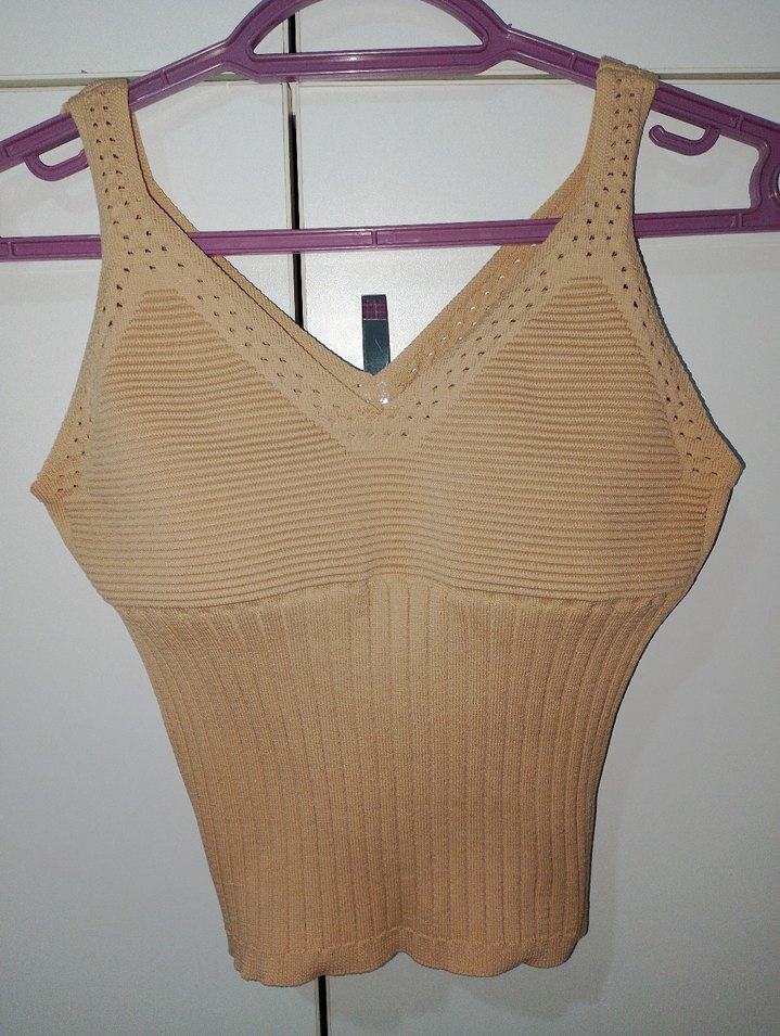 Bej Rahat Kadın Crop - Görsel 2