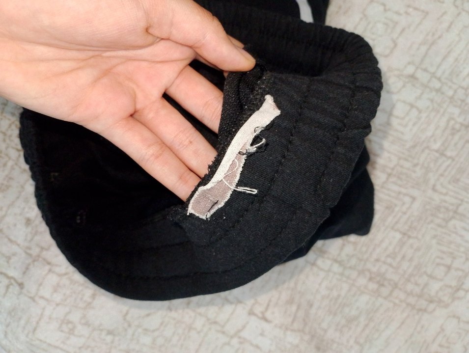 Siyah Yan Şeritli Kadın Eşofman Altı - Görsel 3