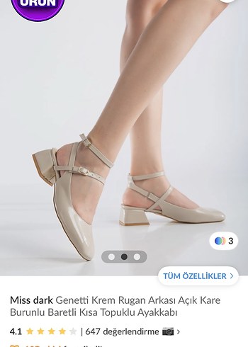 Krem Rugan Ayakkabı - Görsel 2
