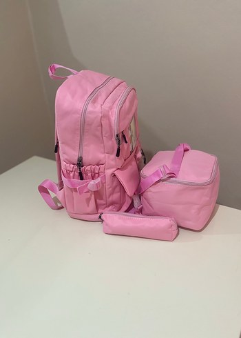 Beden Pembe Pastel Çocuk Okul Çantası Seti