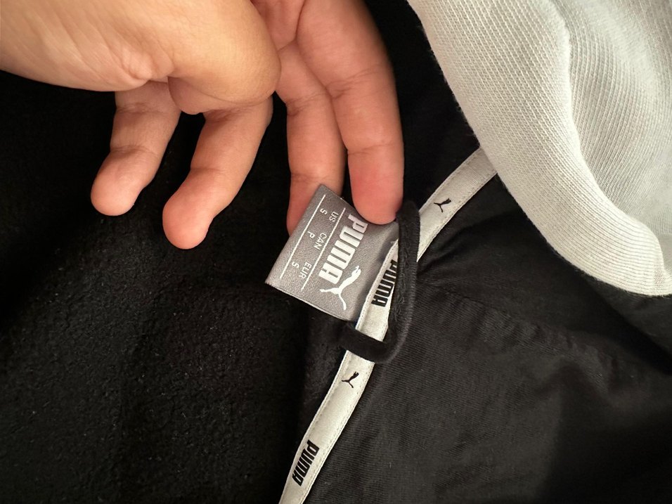 Puma Erkek Siyah Gri Kapüşonlu Sweatshirt - Görsel 3