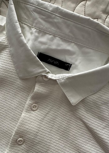 AVVA Erkek Beyaz Kısa Kollu Keten Polo Tişört - Görsel 2