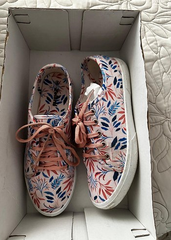 Pembe Baskılı Kadın Spor Ayakkabı - Görsel 2