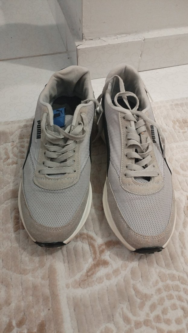 Gri Puma Kadın Sneakers Spor Ayakkabı - Görsel 4