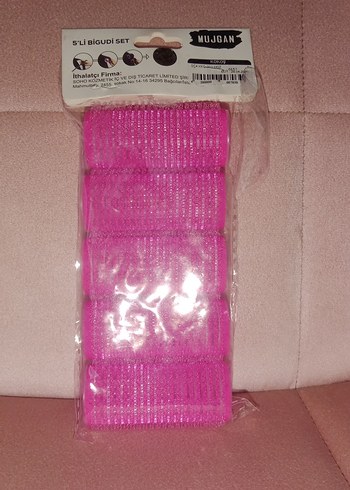Mujgan 5'li Pembe Saç Bigudi Seti