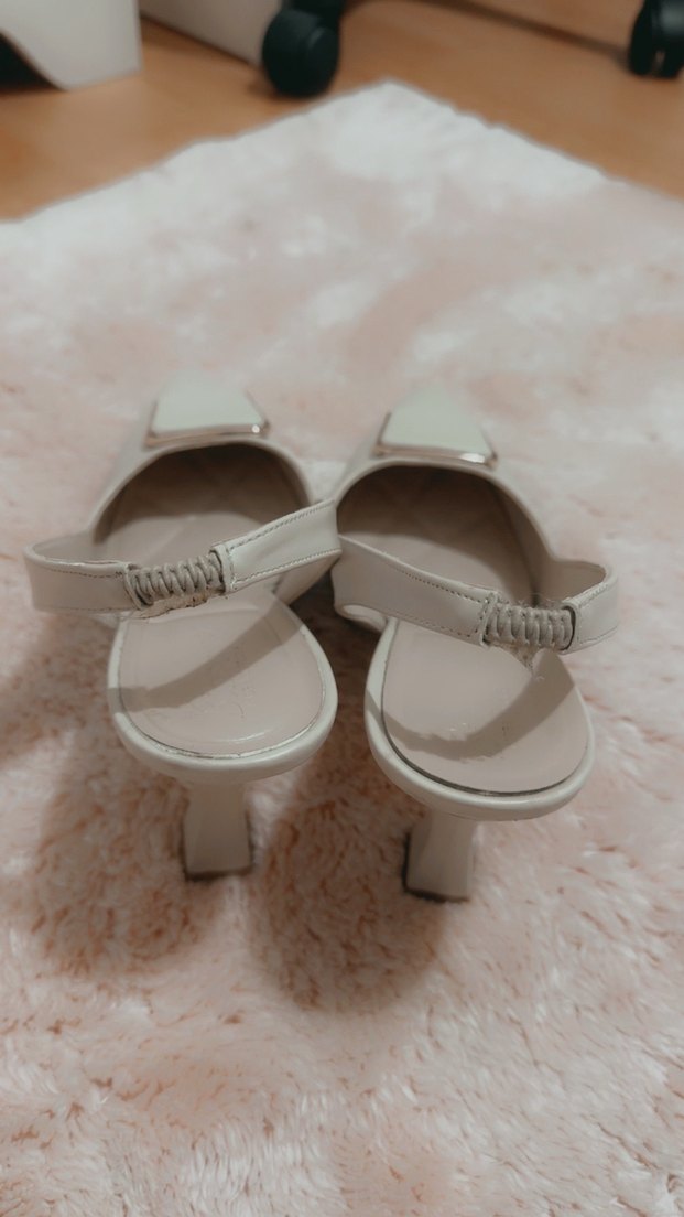 Bej Tokalı Kadın Klasik Topuklu Ayakkabı - Görsel 3