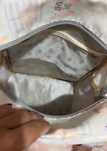 Gri Pastel Desenli Bebek Çantası - Görsel 2