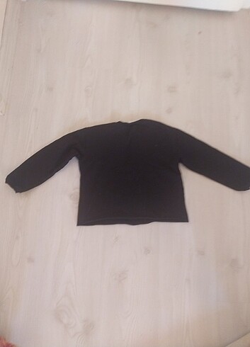 7 Yaş Beden siyah Renk Koton crop sweatshirt 