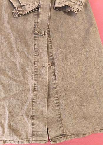 Gri Simli Uzun Kot Elbise - Görsel 6