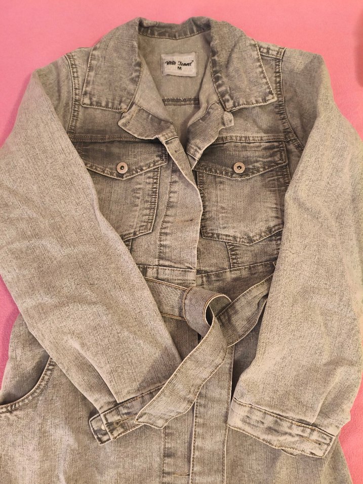 Gri Simli Uzun Kot Elbise - Görsel 3