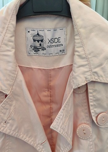 Düğmeli Pembe Midi Trençkot - Görsel 2