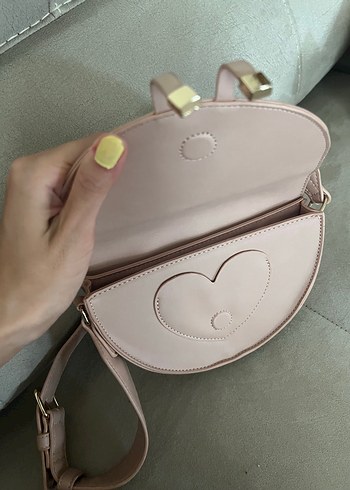 Beden ten rengi Renk Pembe Deri Minimalist Kadın Çanta