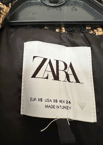 xs Beden Zara Crop Tüvit Blazer
