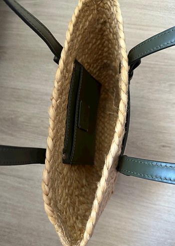 Zara Zara Yeşil Deri Detaylı Örgü Bohem Kadın Çanta
