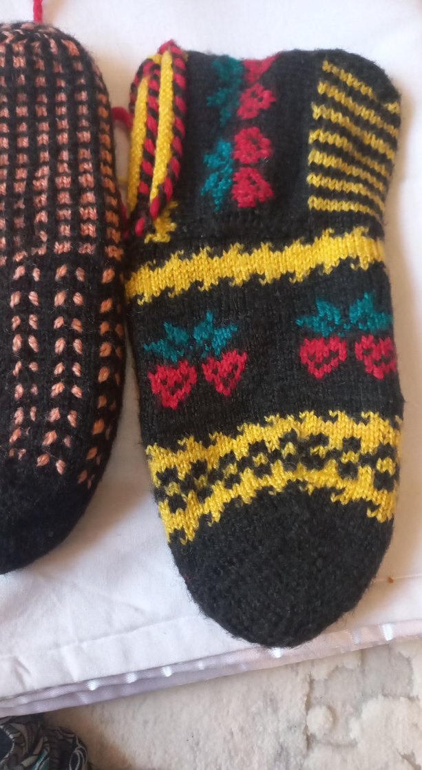 Desenli Kız Çorabı, Çok Renkli Örgü - Görsel 3