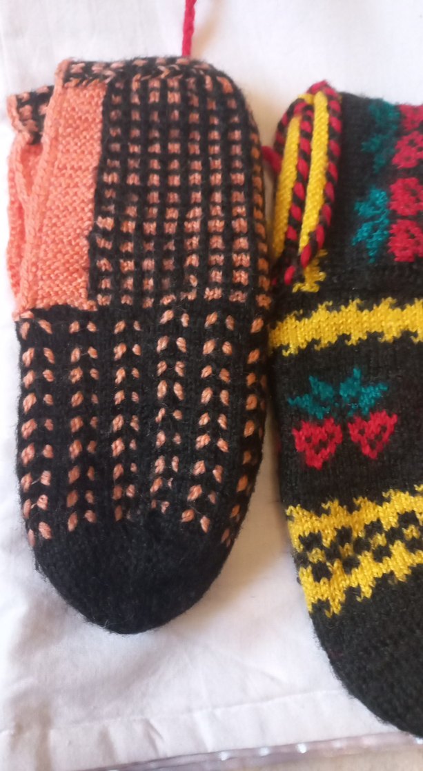 Desenli Kız Çorabı, Çok Renkli Örgü - Görsel 4
