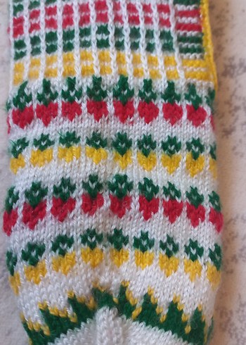 Renkli Nakışlı Kız Çorabı - Görsel 4