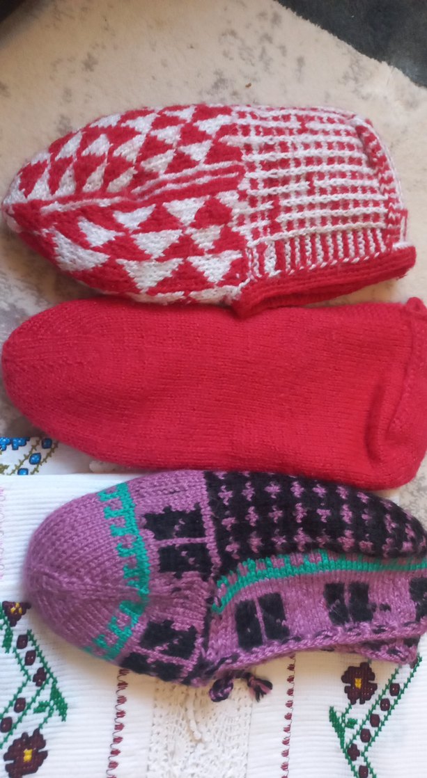 Renkli Kız Çorapları Örgü Kumaş - Görsel 2