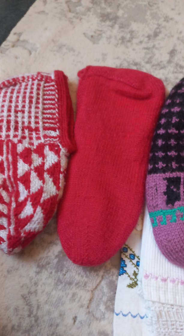 Renkli Kız Çorapları Örgü Kumaş - Görsel 4