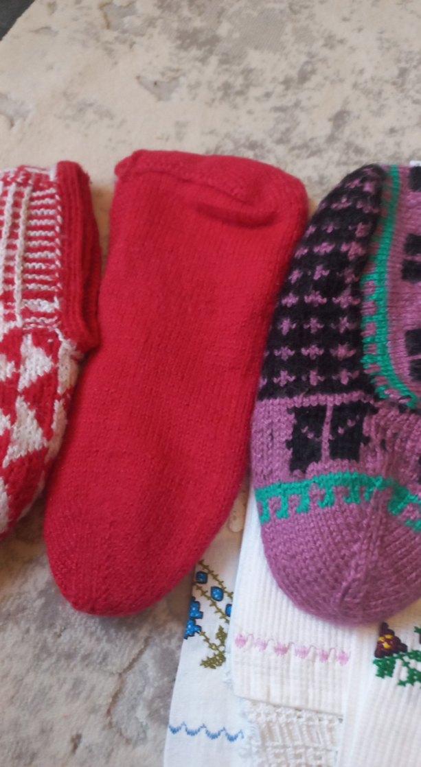 Renkli Kız Çorapları Örgü Kumaş - Görsel 5