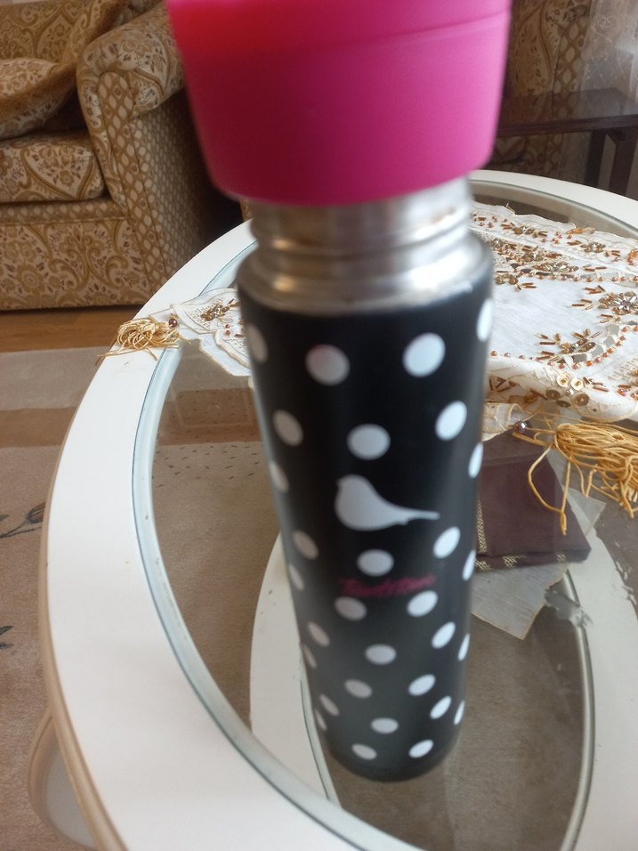 Pembe Kapaklı Renkli Noktalı  Termo - Görsel 5