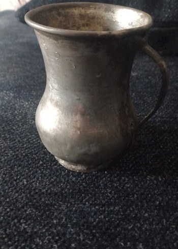 Antika bakır Kulplu ayran su tası - Görsel 7