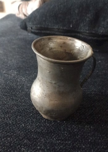 Antika bakır Kulplu ayran su tası - Görsel 5