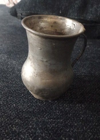 Antika bakır Kulplu ayran su tası - Görsel 6