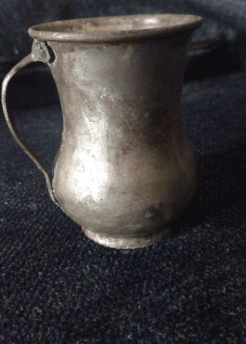 Antika bakır Kulplu ayran su tası - Görsel 2