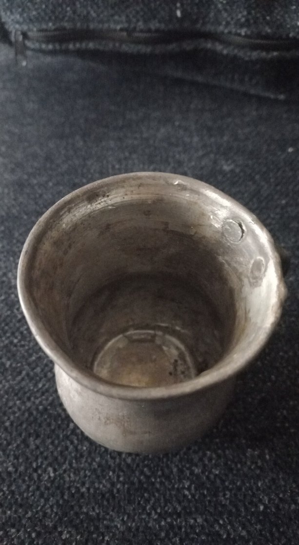 Antika bakır Kulplu ayran su tası - Görsel 4