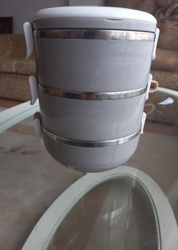 Gri Katmanlı Sicak soguk Yemek Kabı Taşıma Kutusu - Görsel 2