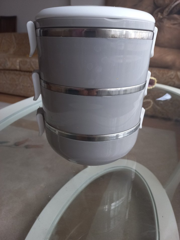 Gri Katmanlı  Sicak soguk Yemek Kabı Taşıma Kutusu - Görsel 2