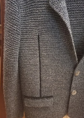 Gri Düğmeli Erkek 12.14 yaş Triko Ceket - Görsel 9