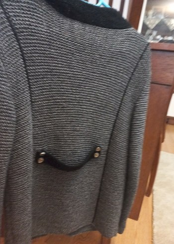 Gri Düğmeli Erkek 12.14 yaş Triko Ceket - Görsel 8