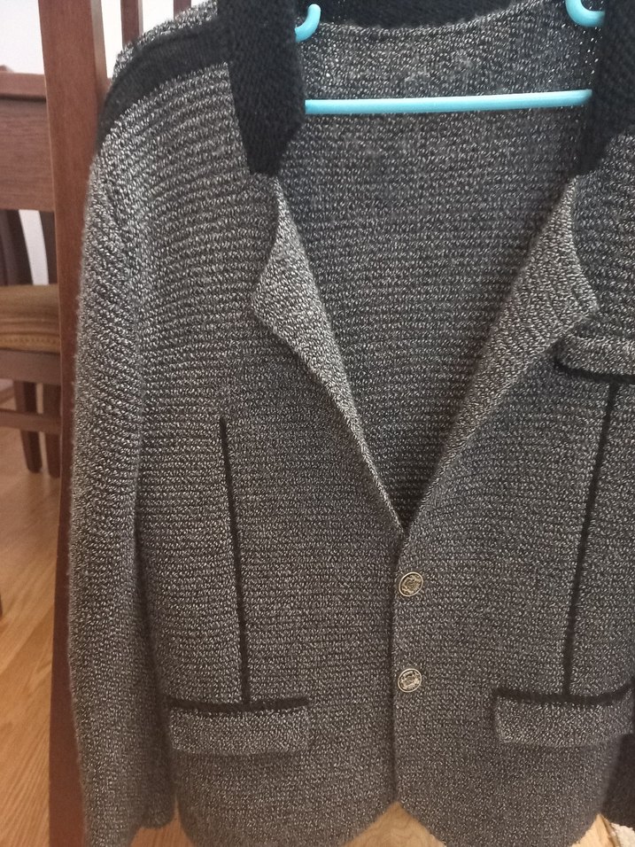 Gri Düğmeli Erkek 12.14 yaş Triko Ceket - Görsel 5