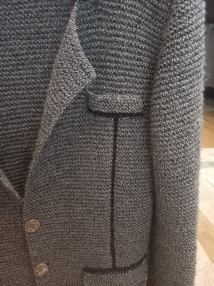 Gri Düğmeli Erkek 12.14 yaş Triko Ceket - Görsel 3