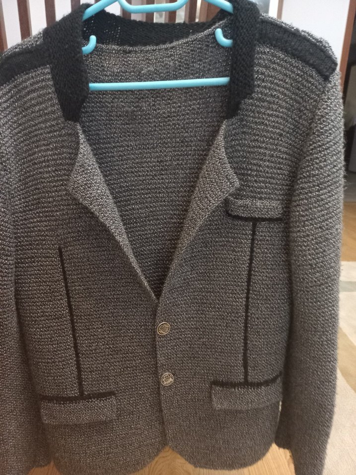 Gri Düğmeli Erkek 12.14 yaş Triko Ceket - Görsel 4