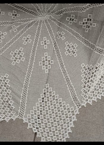 Bohem Tarzı El Yapımı Dantel Örtü - Görsel 3