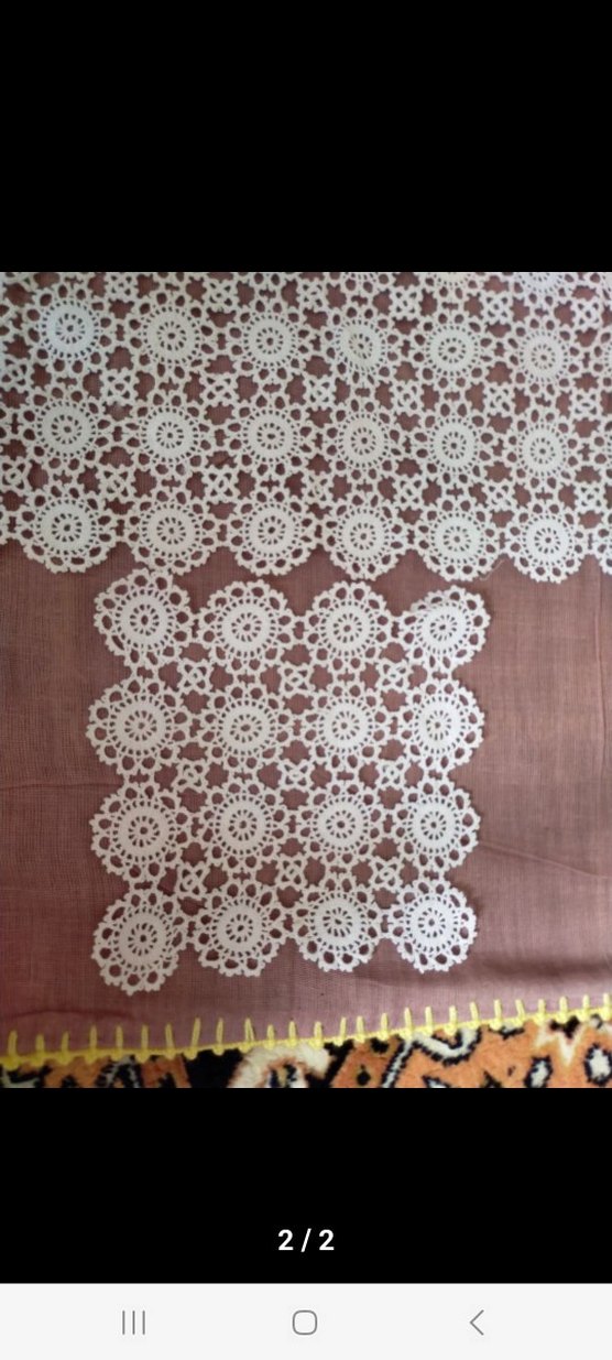 El Yapımı Beyaz Dantel Örtü - Görsel 2