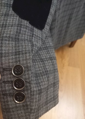 Gri Ekose Desenli Erkek Ceket.10.11 yaş - Görsel 5