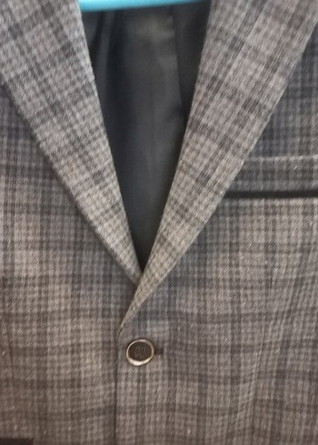 Gri Ekose Desenli Erkek Ceket.10.11 yaş - Görsel 8