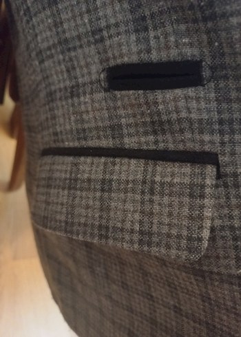 Gri Ekose Desenli Erkek Ceket.10.11 yaş - Görsel 3