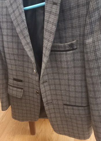 Gri Ekose Desenli Erkek Ceket.10.11 yaş - Görsel 11