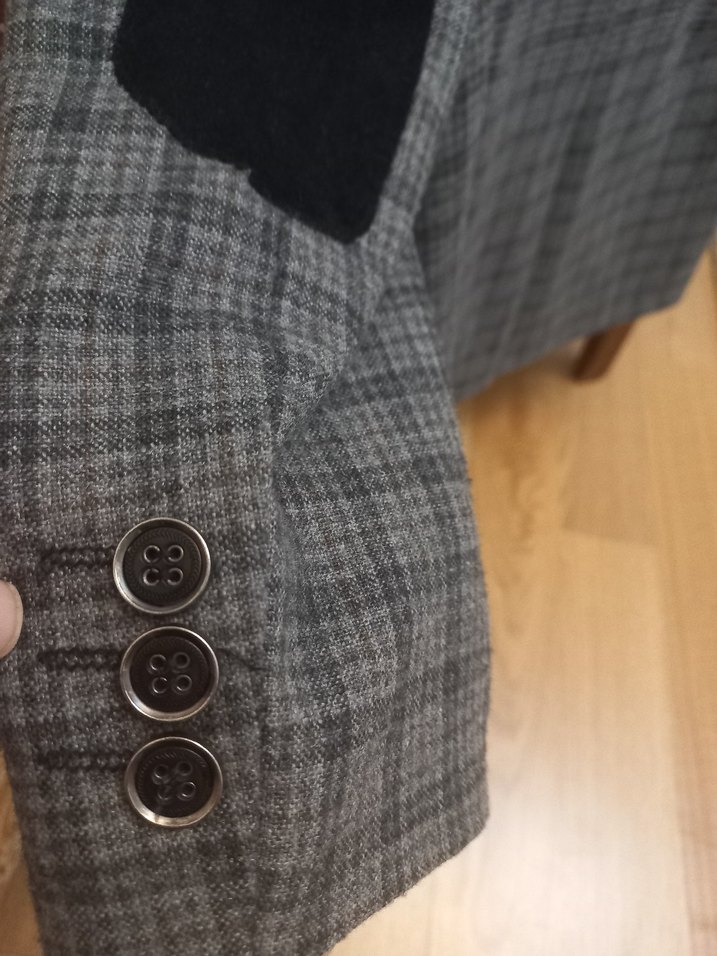 Gri Ekose Desenli Erkek Ceket.10.11 yaş - Görsel 5