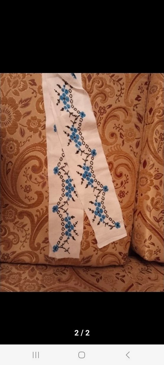 El İşi Nakışlı Çiçek Desenli Kumaşlar - Görsel 3