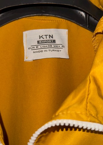 m Beden Sarı Parlak Mini Fermuarlı Kadın Ceket